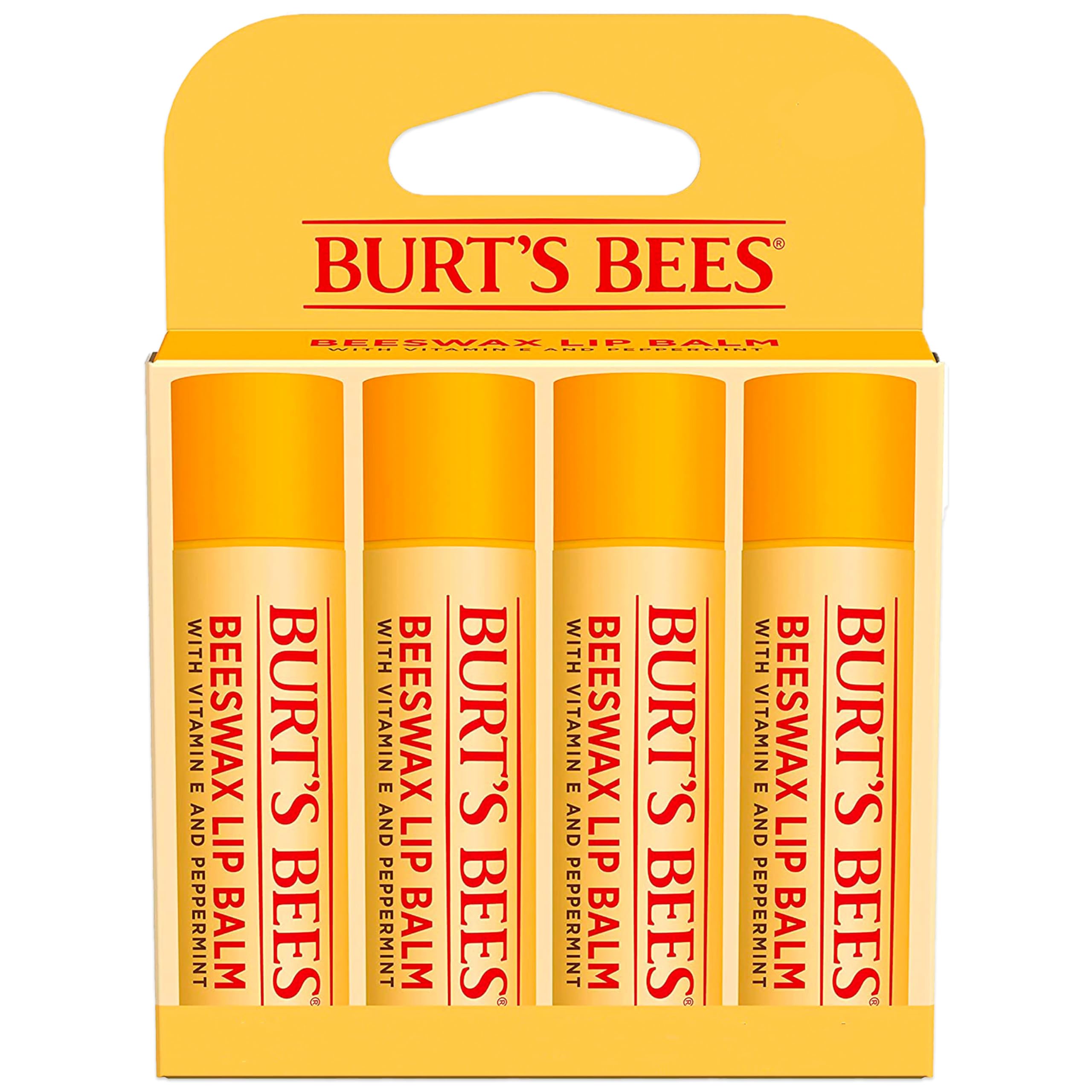 Burt's Bees Gifts Ideas - In Full Bloom Lip Balm Set, Original Beeswax, Dragonfruit Lemon, Tropical Pineapple & Strawberry, Natural Origin Lip Treatment, 4 Tubes, 0.15 oz.