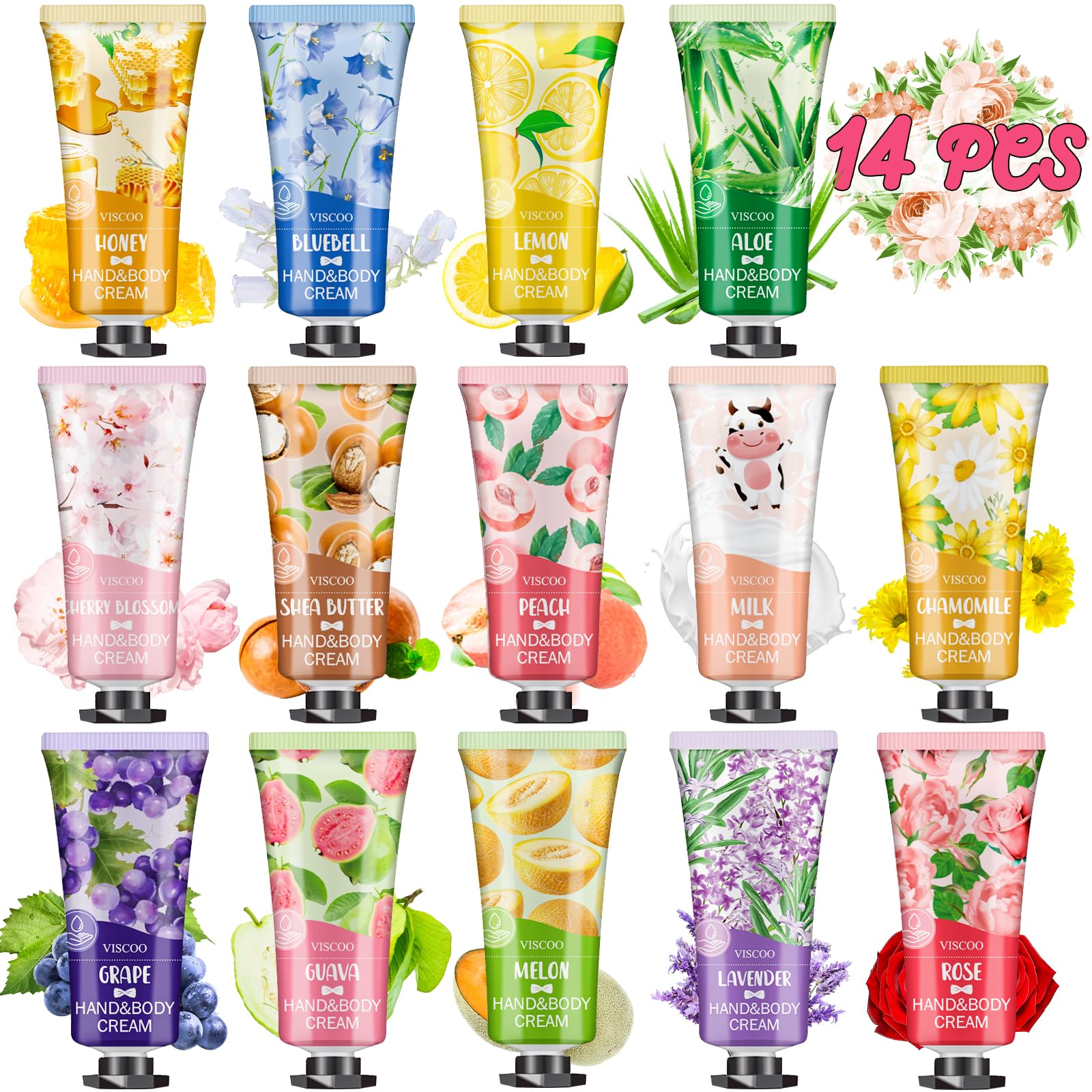 7 Pack Hand Cream Gifts Set for Women,Hand Lotion for Birthday Gifts for Women Teengirls, Bridesmaid Gifts,Thank You Gifts,Mini Moisturizing Hand Lotion Travel Size in Bulk for Dry Cracked Hands