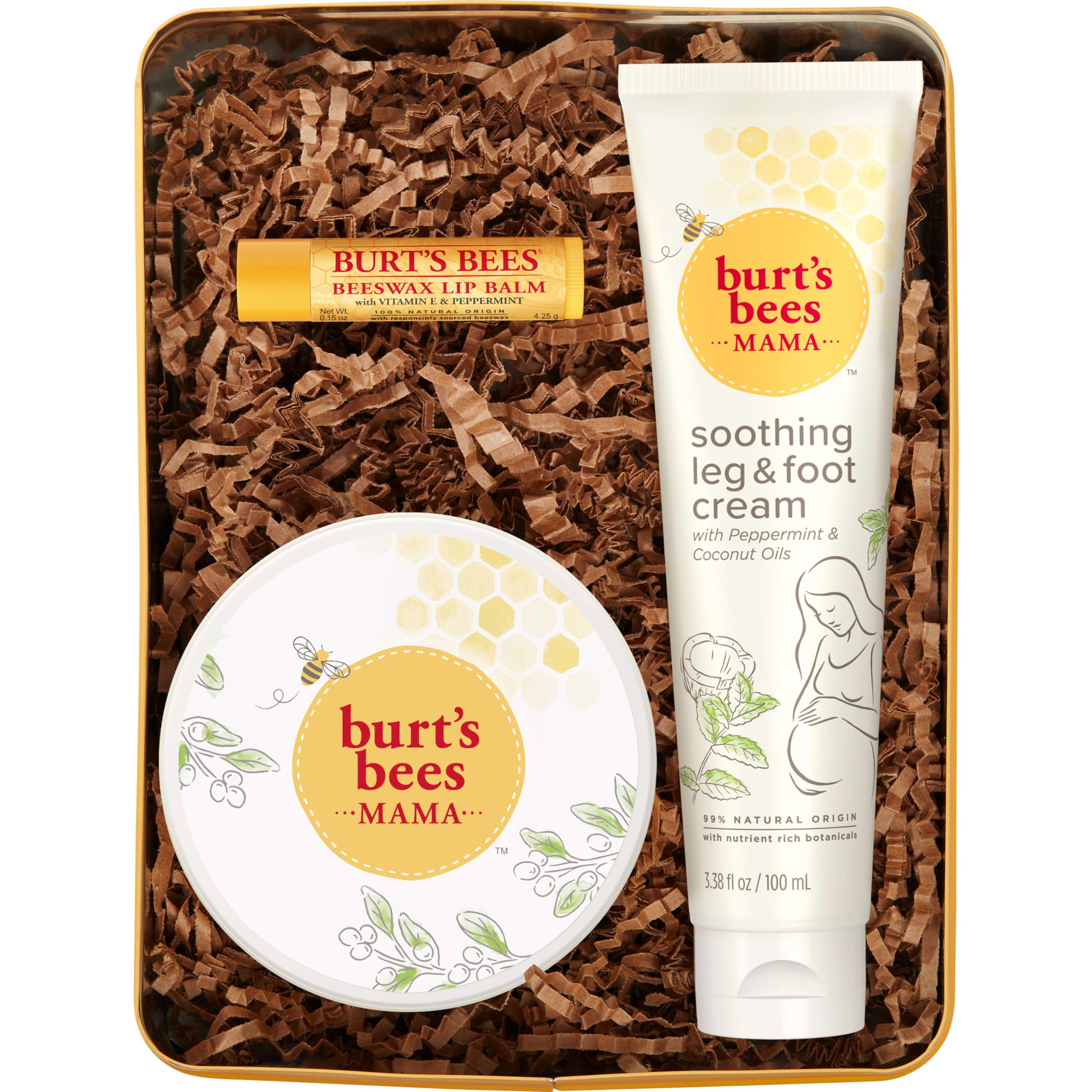 Burt's Bees Back To School Gifts Ideas - Classics Set, 6 Products in Giftable Tin – Cuticle Cream, Hand Salve, Lip Balm, Res-Q Ointment, Hand Repair and Foot Cream